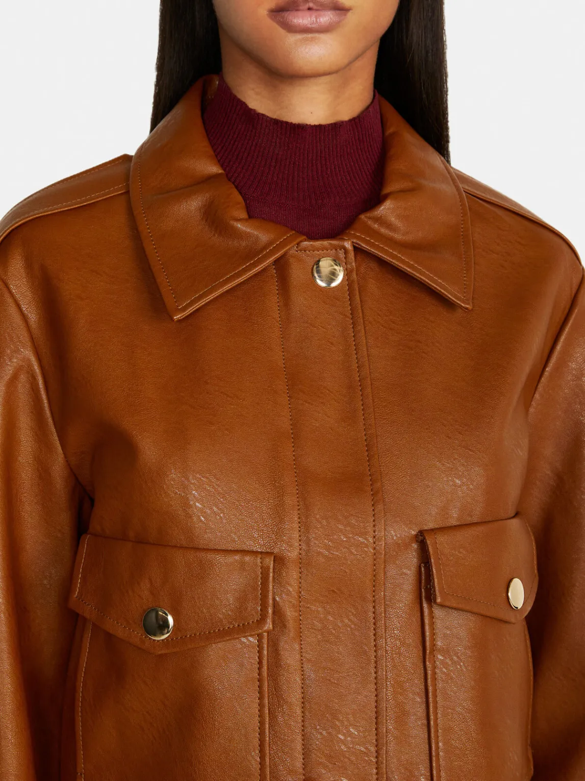 Women Sisley Jackets & Coats<Cropped Jacket With Pockets