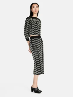 Women Sisley Jumpers & Knitwear<Cropped Jacquard Sweater