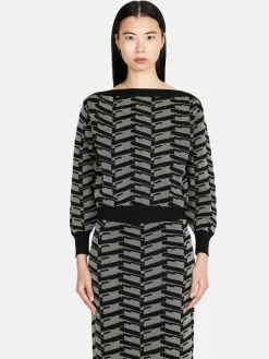 Women Sisley Jumpers & Knitwear<Cropped Jacquard Sweater