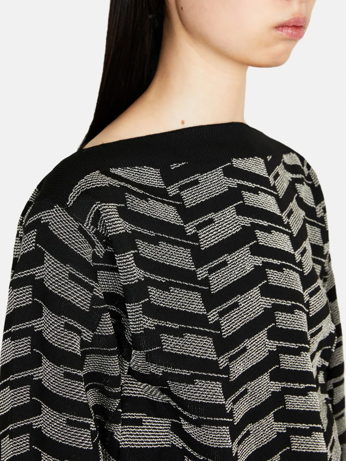 Women Sisley Jumpers & Knitwear<Cropped Jacquard Sweater