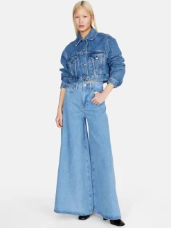 Women Sisley Jackets & Coats<Cropped Jean Jacket
