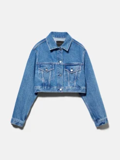 Women Sisley Jackets & Coats<Cropped Jean Jacket