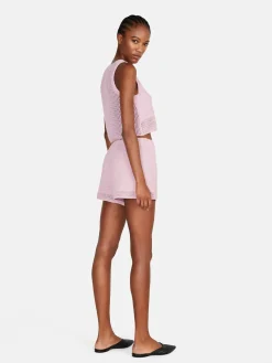Women Sisley Tops & T-Shirts<Cropped Open-Knit Top