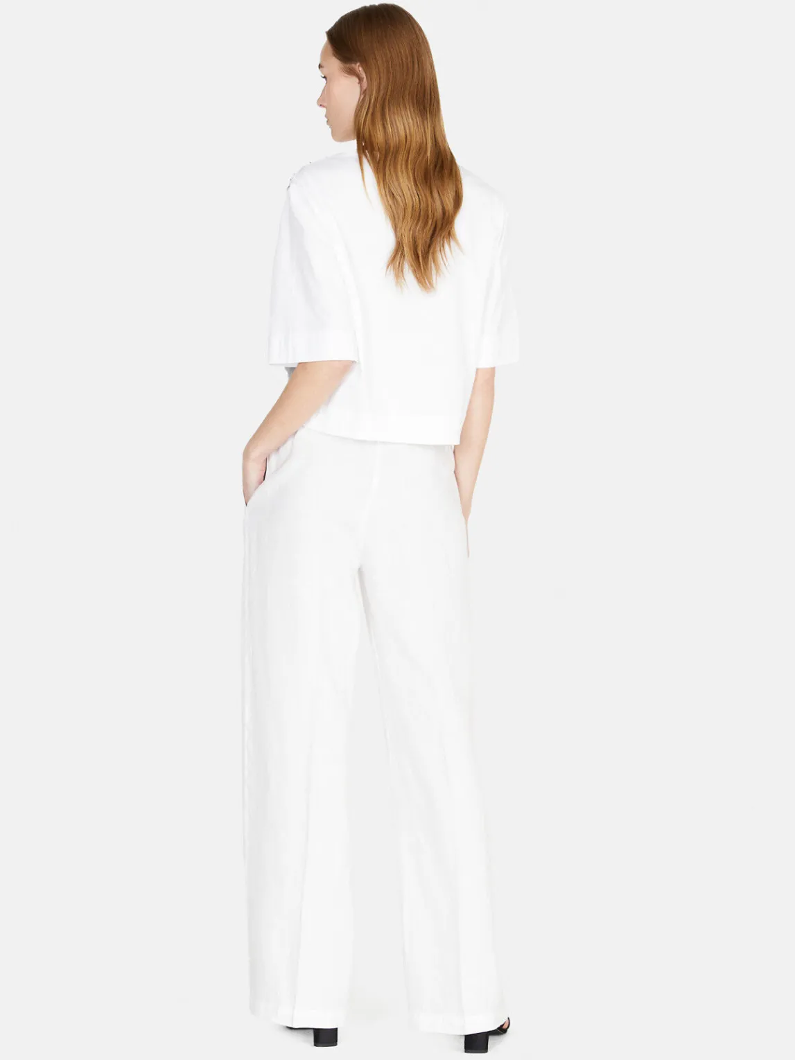 Women Sisley Tops & T-Shirts<Cropped Oversized Fit T-Shirt With Print