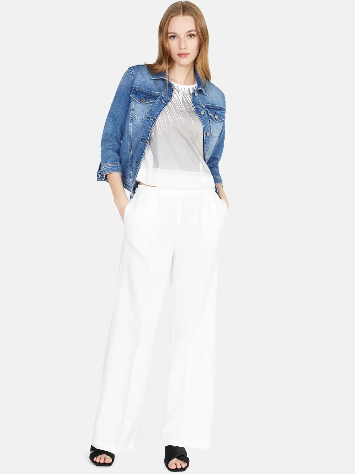 Women Sisley Tops & T-Shirts<Cropped Oversized Fit T-Shirt With Print
