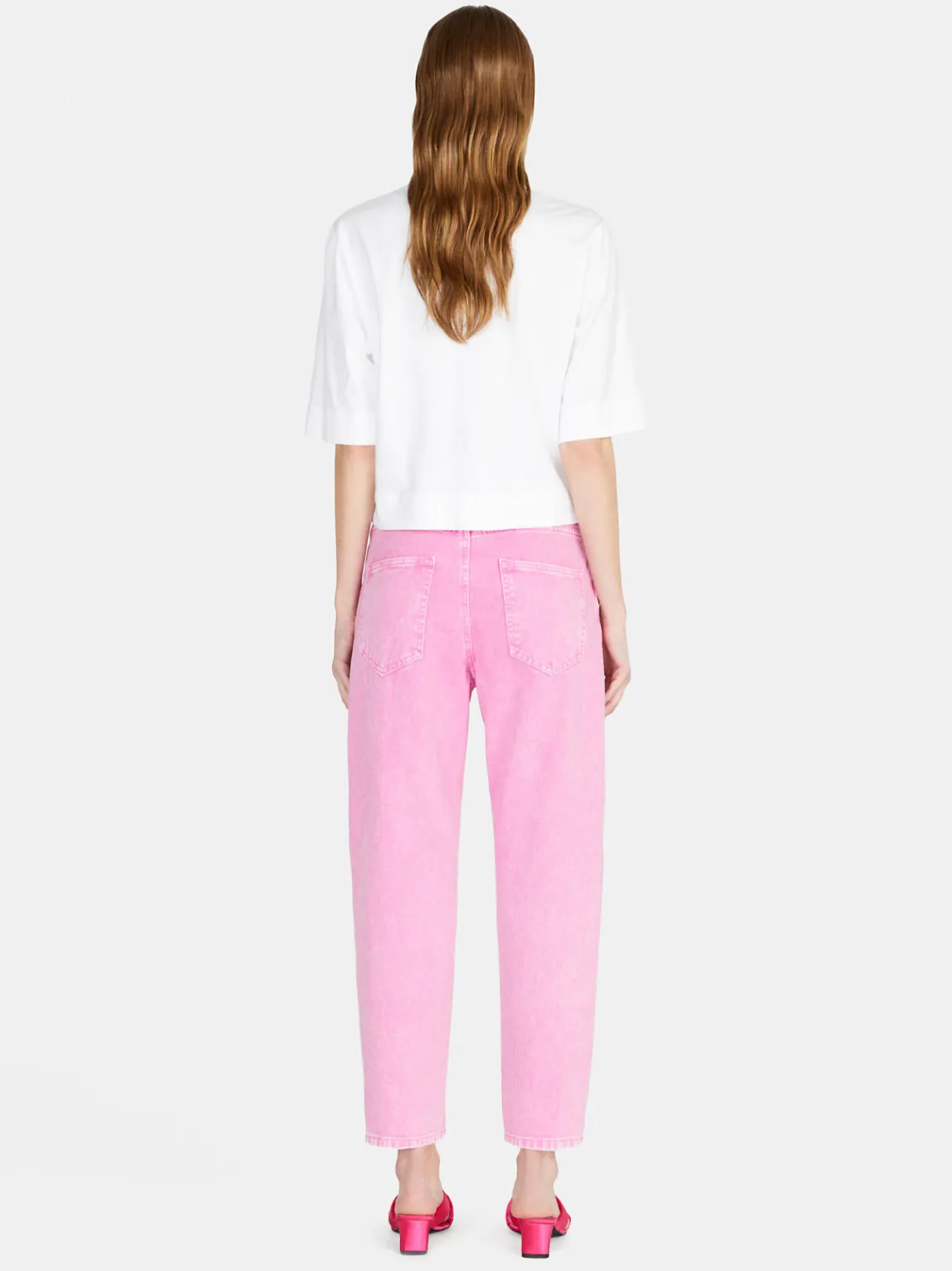 Women Sisley Tops & T-Shirts<Cropped Oversized Fit T-Shirt With Print