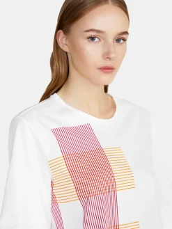 Women Sisley Tops & T-Shirts<Cropped Oversized Fit T-Shirt With Print