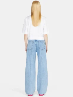 Women Sisley Tops & T-Shirts<Cropped Oversized Fit T-Shirt With Print