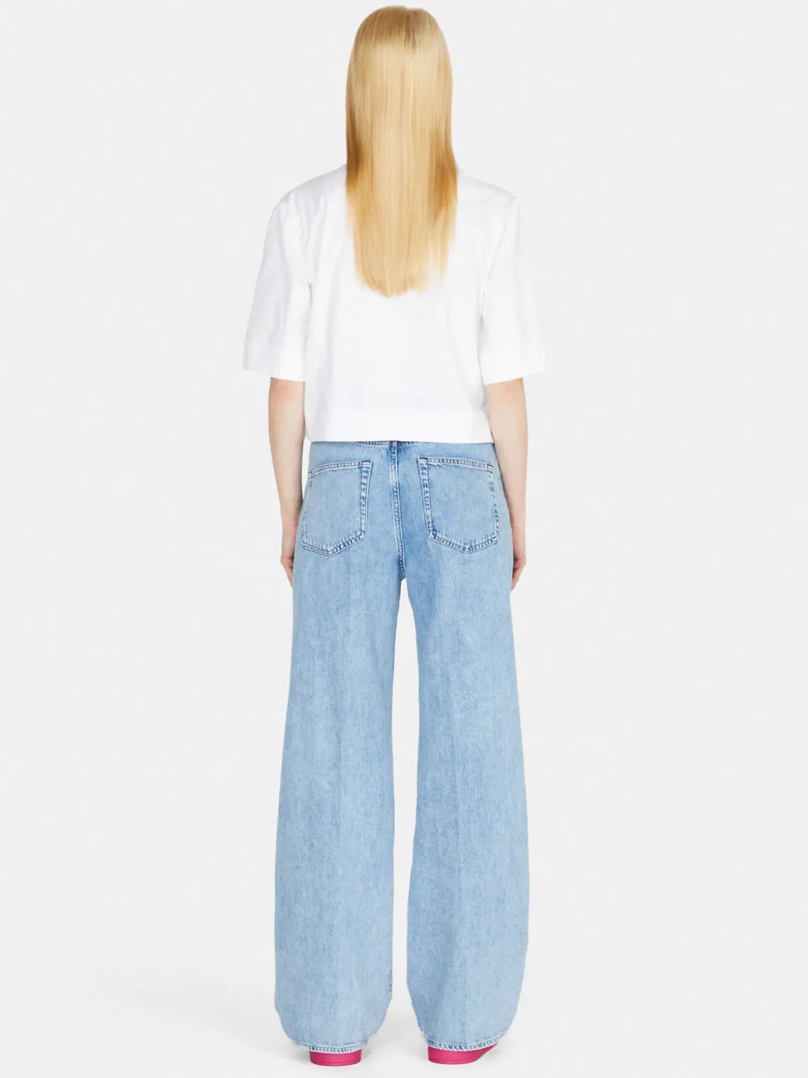 Women Sisley Tops & T-Shirts<Cropped Oversized Fit T-Shirt With Print