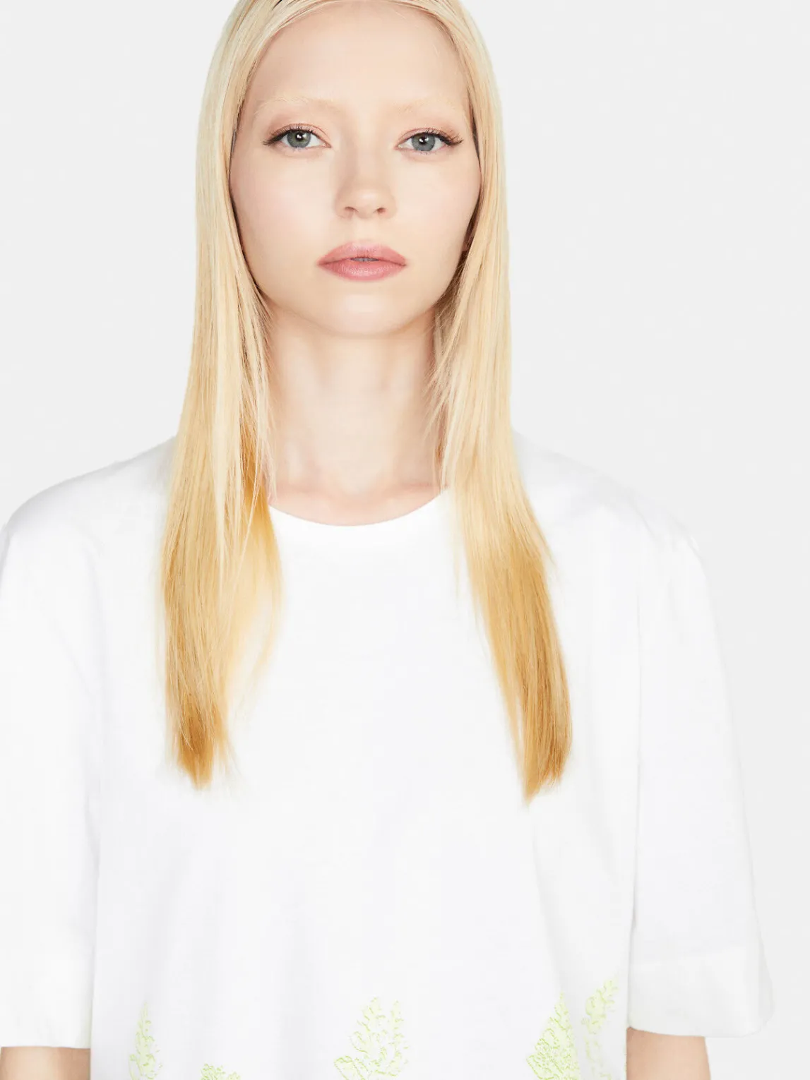 Women Sisley Tops & T-Shirts<Cropped Oversized Fit T-Shirt With Print