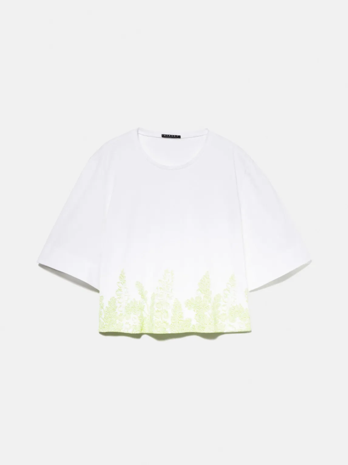 Women Sisley Tops & T-Shirts<Cropped Oversized Fit T-Shirt With Print