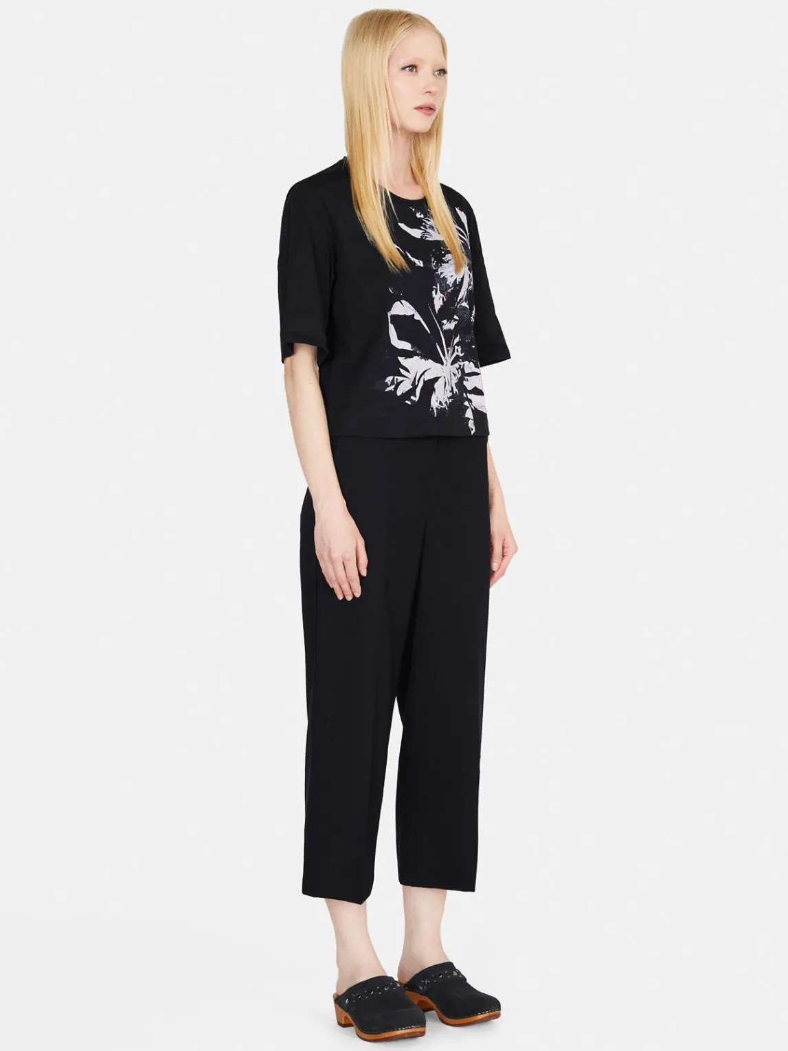 Women Sisley Tops & T-Shirts<Cropped Oversized Fit T-Shirt With Print