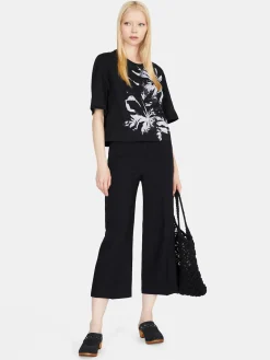 Women Sisley Tops & T-Shirts<Cropped Oversized Fit T-Shirt With Print
