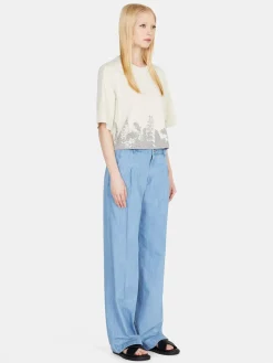 Women Sisley Tops & T-Shirts<Cropped Oversized Fit T-Shirt With Print