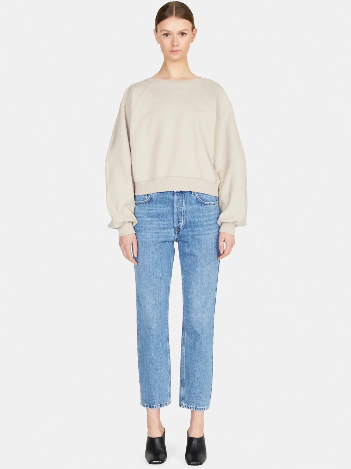 Women Sisley Jumpers & Knitwear<Cropped Sweatshirt