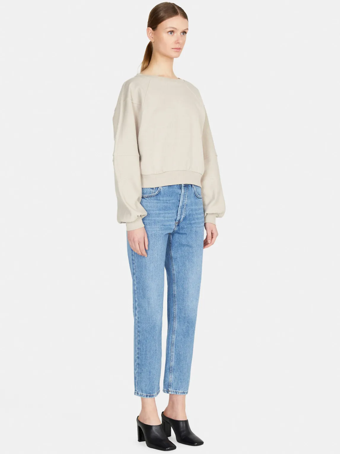 Women Sisley Jumpers & Knitwear<Cropped Sweatshirt