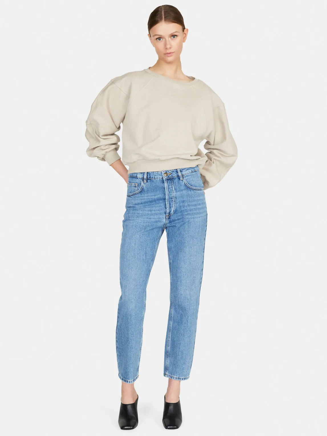 Women Sisley Jumpers & Knitwear<Cropped Sweatshirt
