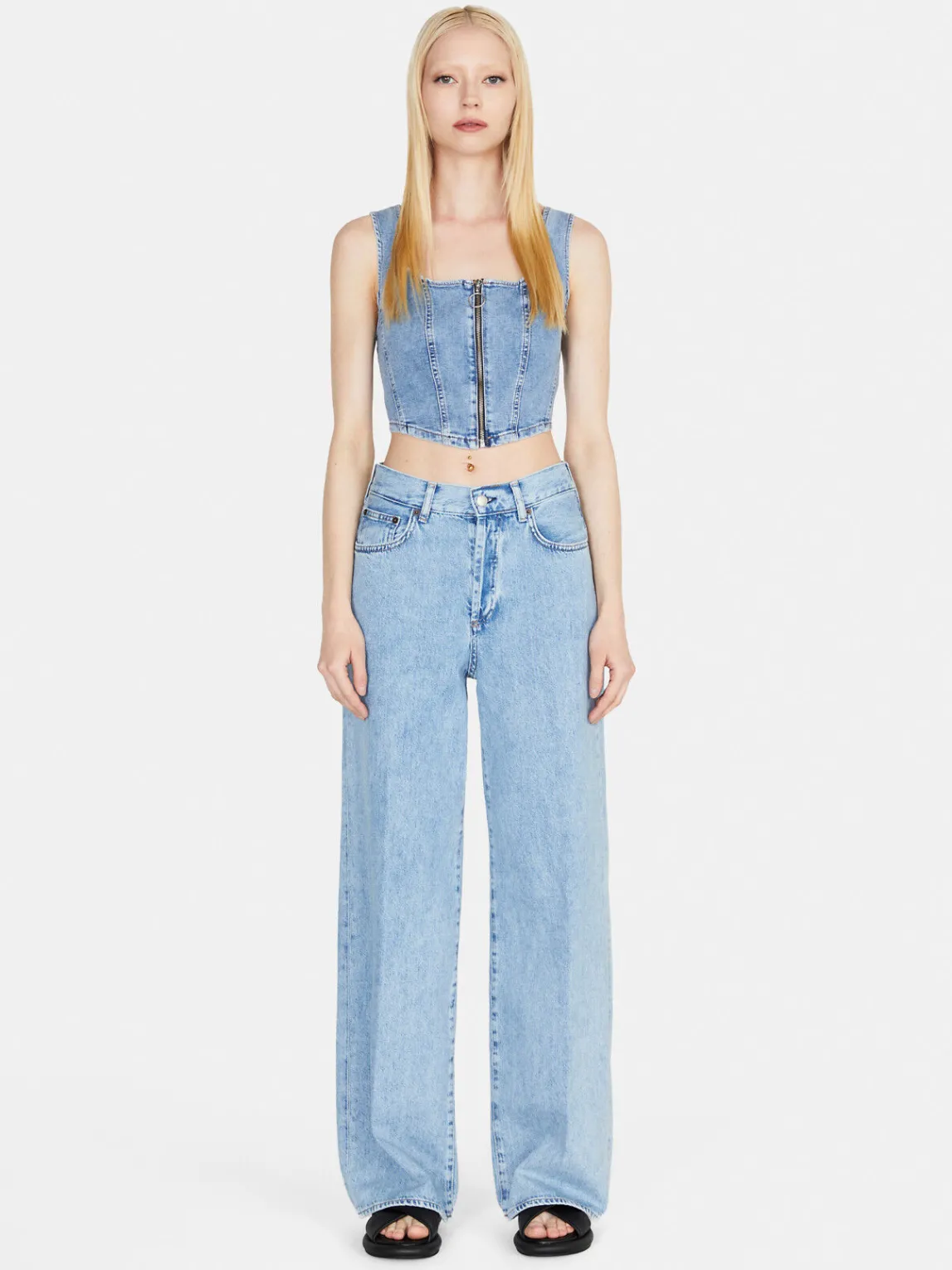 Women Sisley Tops & T-Shirts<Denim Bustier