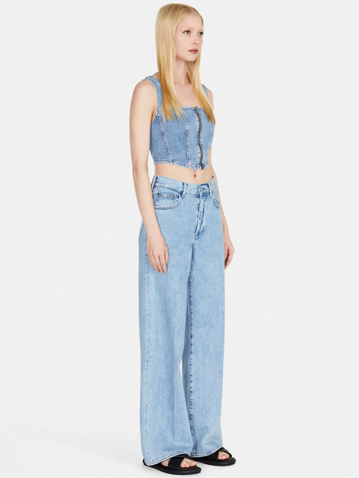 Women Sisley Tops & T-Shirts<Denim Bustier