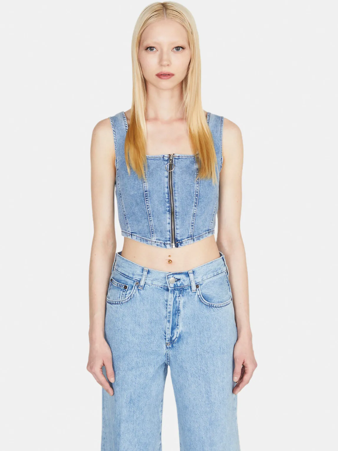 Women Sisley Tops & T-Shirts<Denim Bustier