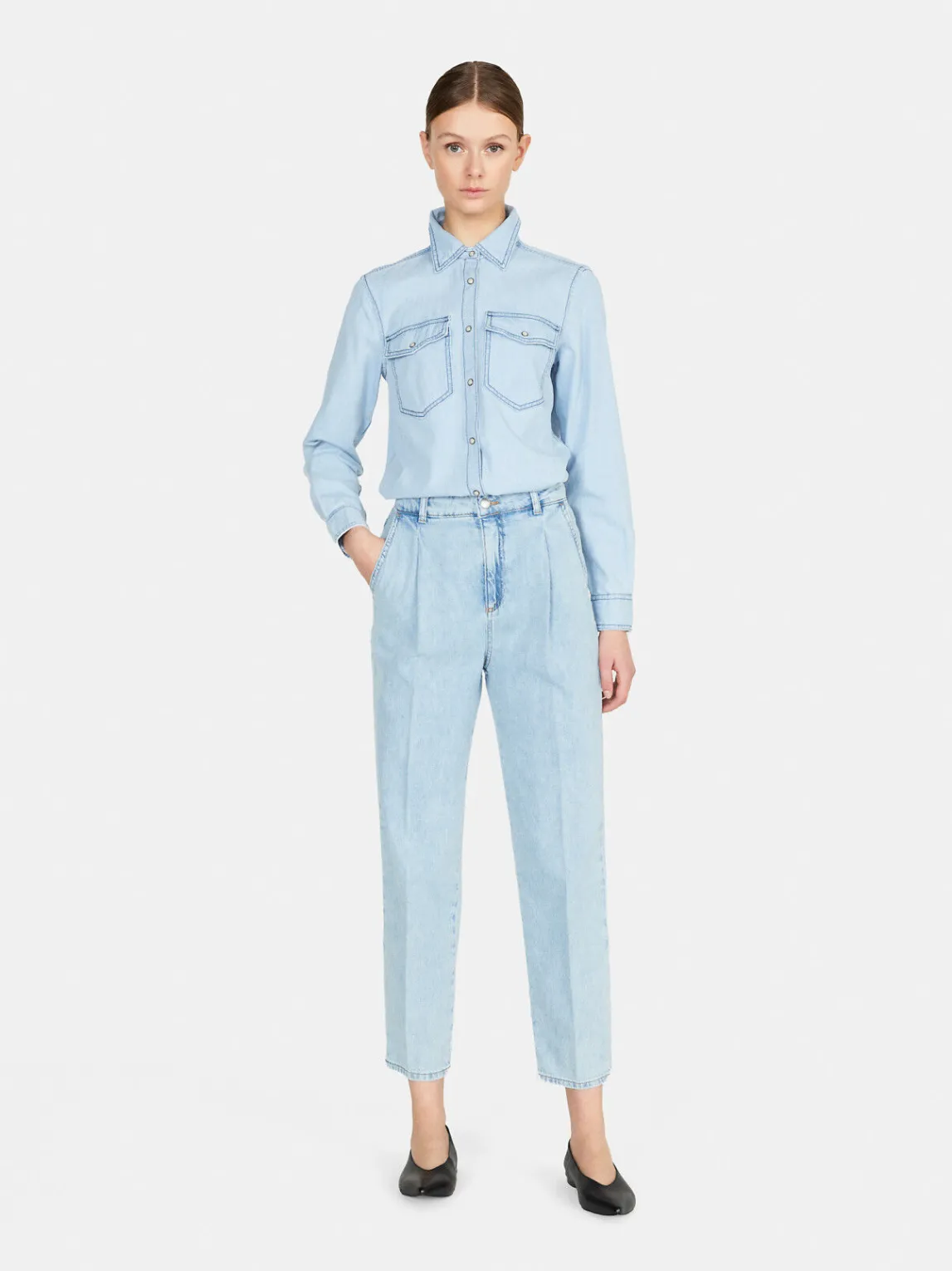Women Sisley Shirts & Blouses<Denim Shirt
