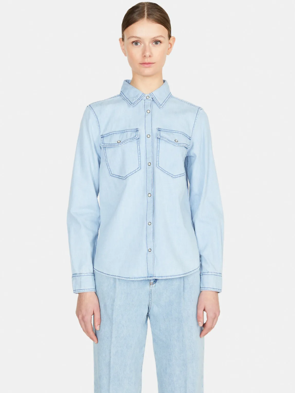 Women Sisley Shirts & Blouses<Denim Shirt