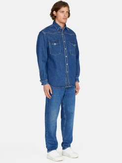 Men Sisley Jackets & Coats<Denim Shirt-Jacket