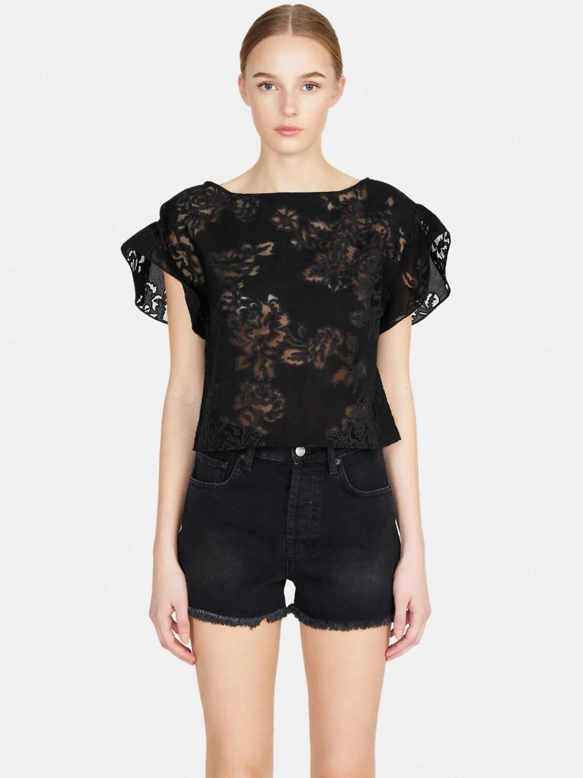 Women Sisley Shirts & Blouses<Devore Blouse With Print