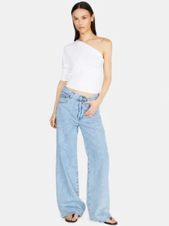 Women Sisley Tops & T-Shirts<Gathered One-Shoulder T-Shirt