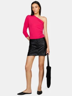 Women Sisley Tops & T-Shirts<Gathered One-Shoulder T-Shirt