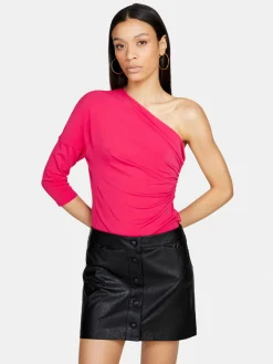 Women Sisley Tops & T-Shirts<Gathered One-Shoulder T-Shirt
