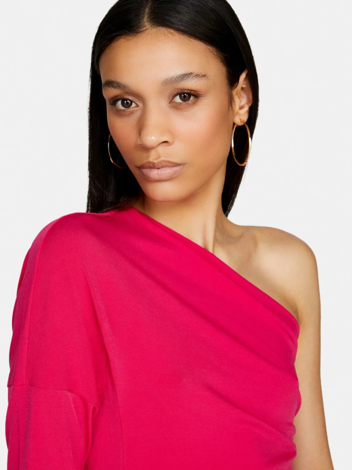 Women Sisley Tops & T-Shirts<Gathered One-Shoulder T-Shirt