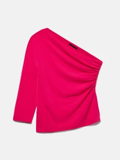 Women Sisley Tops & T-Shirts<Gathered One-Shoulder T-Shirt