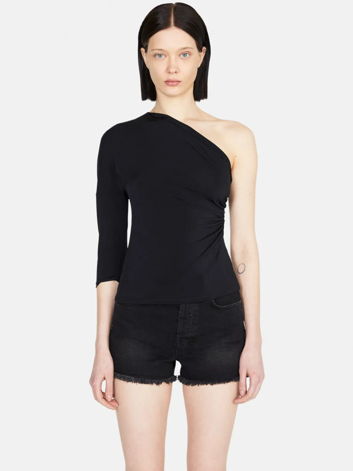 Women Sisley Tops & T-Shirts<Gathered One-Shoulder T-Shirt