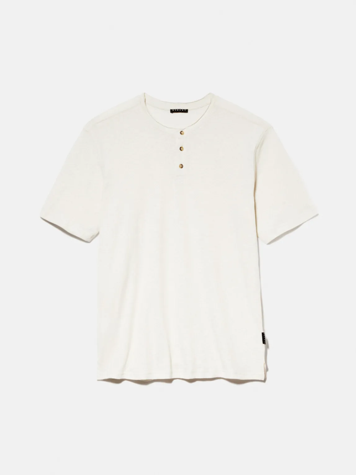 Men Sisley T-Shirts<Henley In Linen Blend