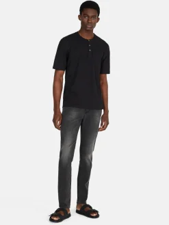 Men Sisley T-Shirts<Henley In Linen Blend