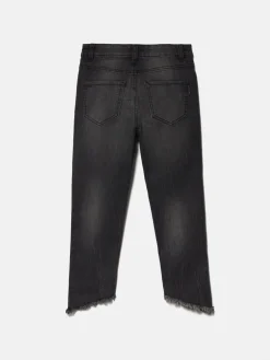 Girls Sisley Trousers & Skirts<High-Waisted Jeans With Rips
