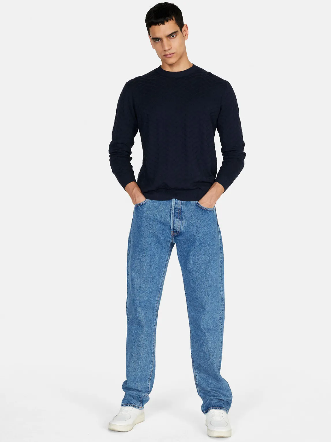Men Sisley Jumpers & Knitwear<Knit Crew Neck Sweater