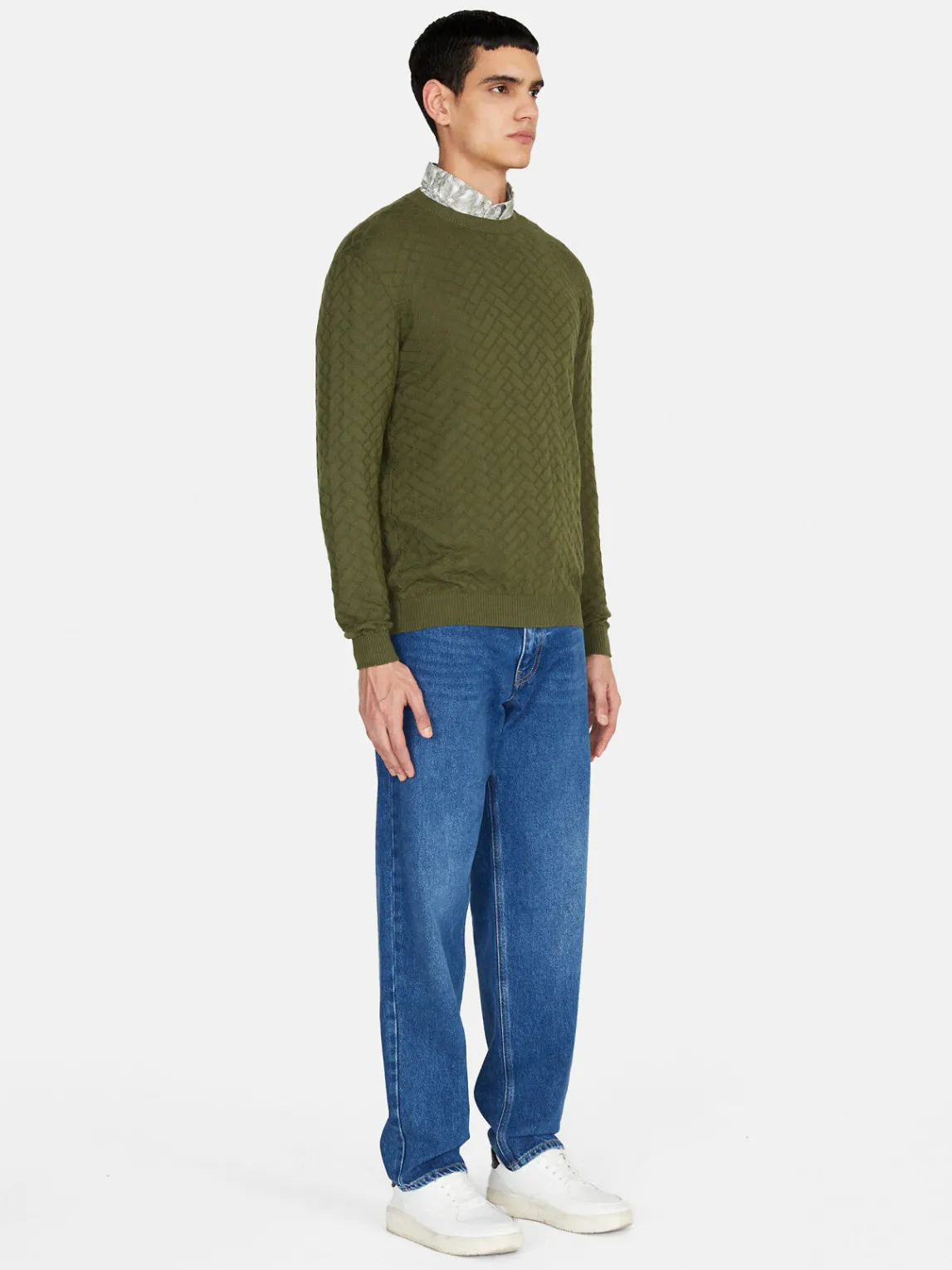 Men Sisley Jumpers & Knitwear<Knit Crew Neck Sweater
