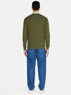 Men Sisley Jumpers & Knitwear<Knit Crew Neck Sweater