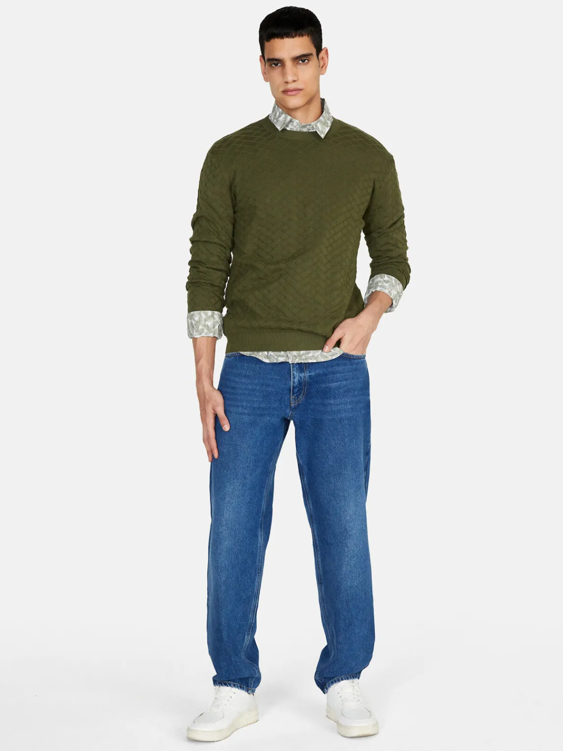 Men Sisley Jumpers & Knitwear<Knit Crew Neck Sweater