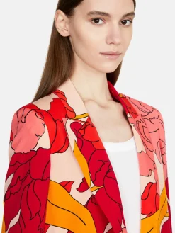 Women Sisley Jackets & Coats<Long Printed Jacket