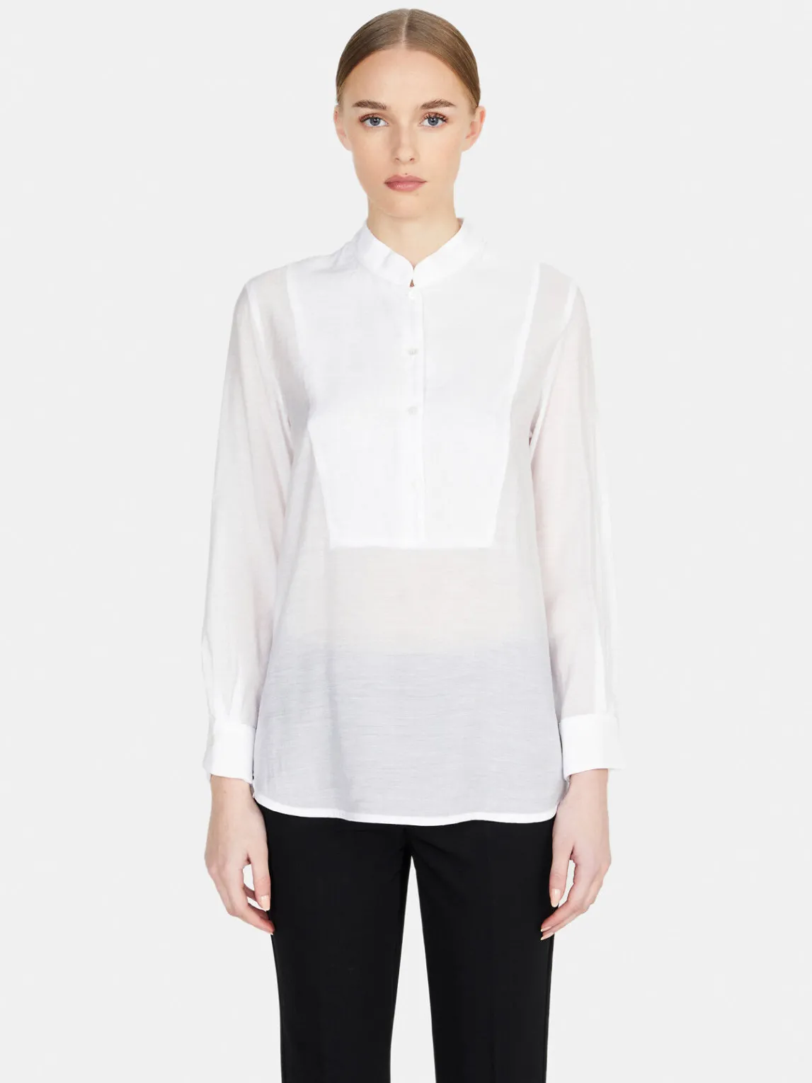 Women Sisley Shirts & Blouses<Long Shirt In Organza