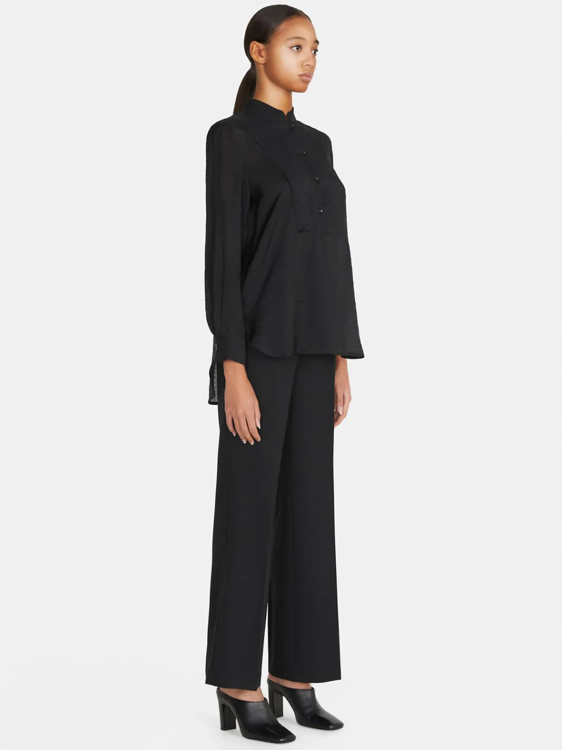 Women Sisley Shirts & Blouses<Long Shirt In Organza