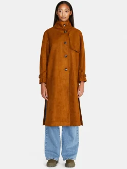Women Sisley Jackets & Coats<Long Trench Coat With Belt