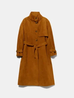 Women Sisley Jackets & Coats<Long Trench Coat With Belt