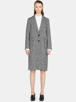 Women Sisley Jackets & Coats<Long Yarn Dyed Coat