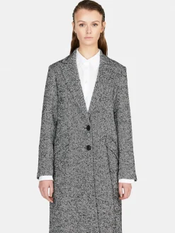Women Sisley Jackets & Coats<Long Yarn Dyed Coat