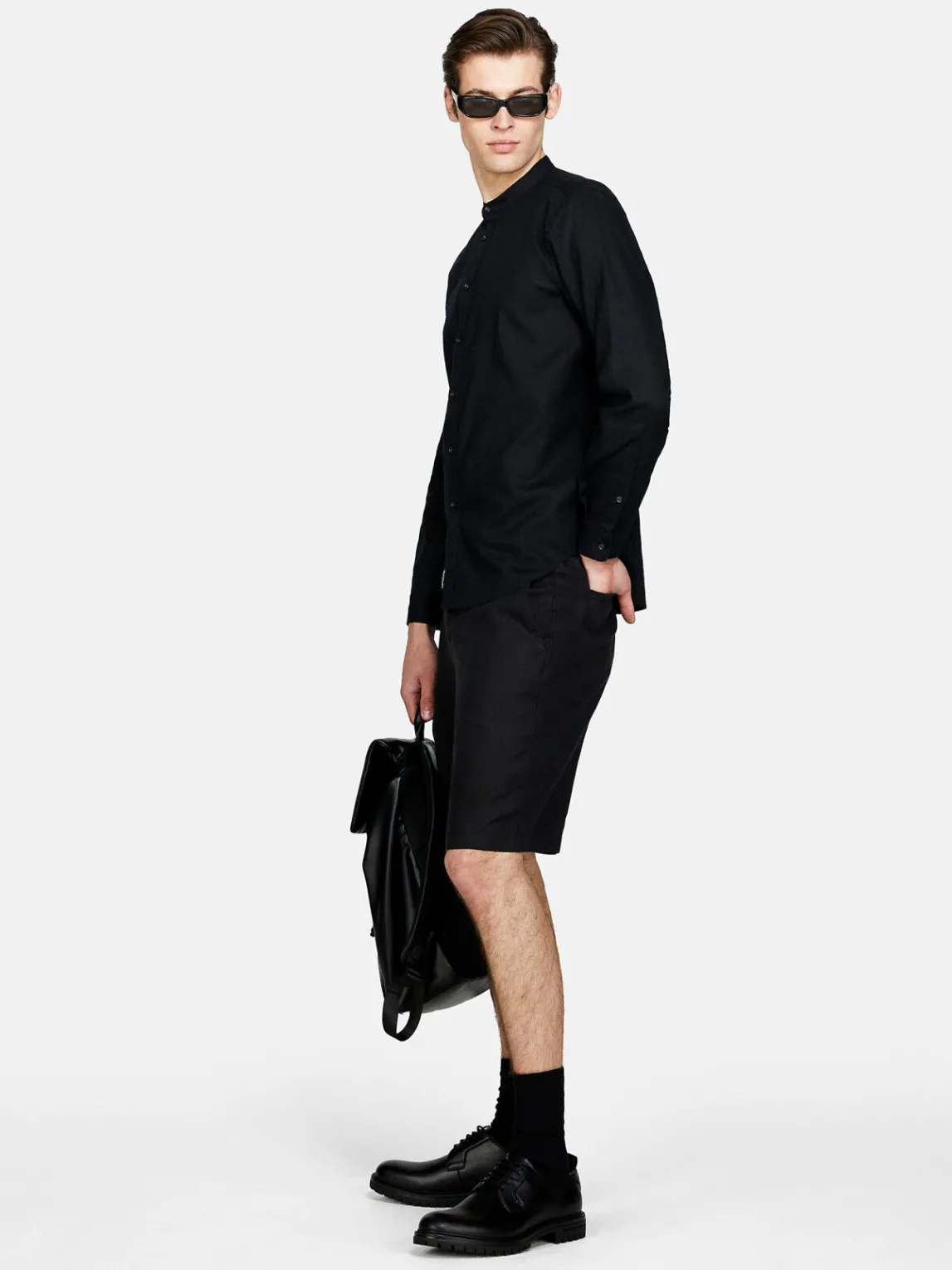Men Sisley Shirts<Mandarin Collar Shirt
