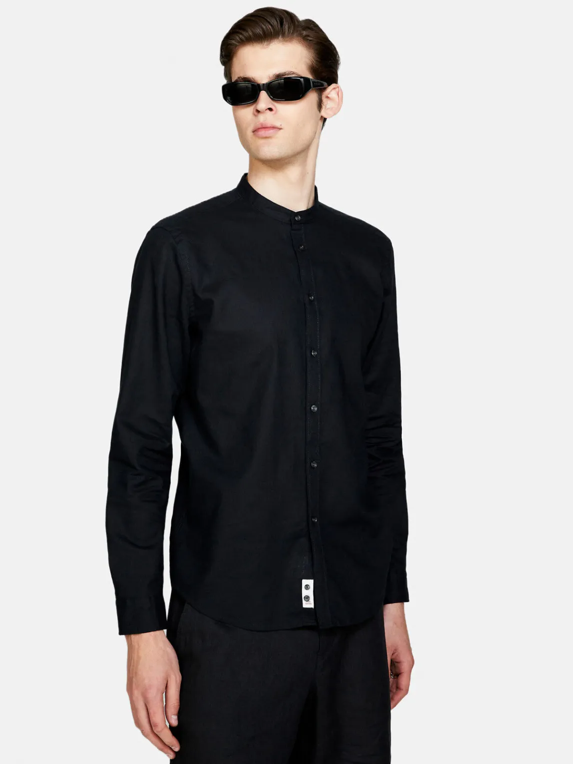 Men Sisley Shirts<Mandarin Collar Shirt